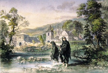romantic romantism Painting - Manastirea dintr un lemn Amadeo Preziosi Neoclassicism Romanticism